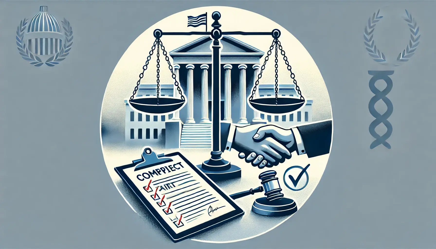 DALL·E 2024-12-02 16.21.32 - An illustration symbolizing public procurement processes, featuring a balance scale representing fairness, a clipboard with a checklist symbolizing co DALL·E 2024-12-02 16.21.32 - An illustration symbolizing public procurement processes, featuring a balance scale representing fairness, a clipboard with a checklist symbolizing co
