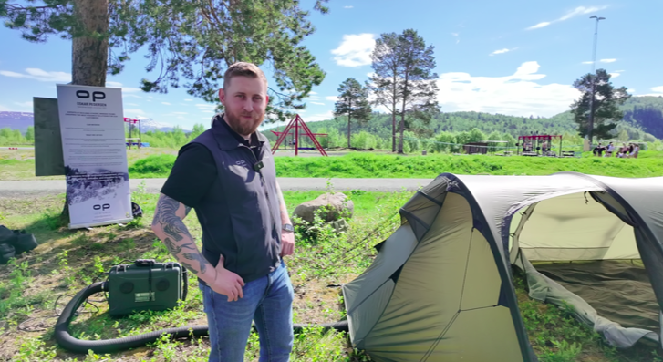 Forran euroheather og telt fra bergans outdoor
