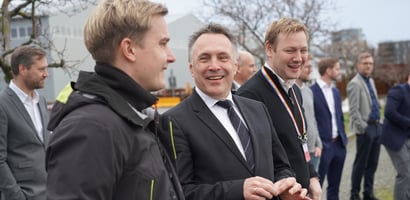 Forsvarsminister Tore O. Sandvik besøker NORDSEC og trønderske teknologibedrifter. Foto: Lars Bugge Aarset/Fremtidens Industri