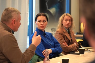 Zaporizhzhia delegation impressed by defence technology from Trøndelag. Photo: Lars Bugge Aarset/Fritt Ukraina