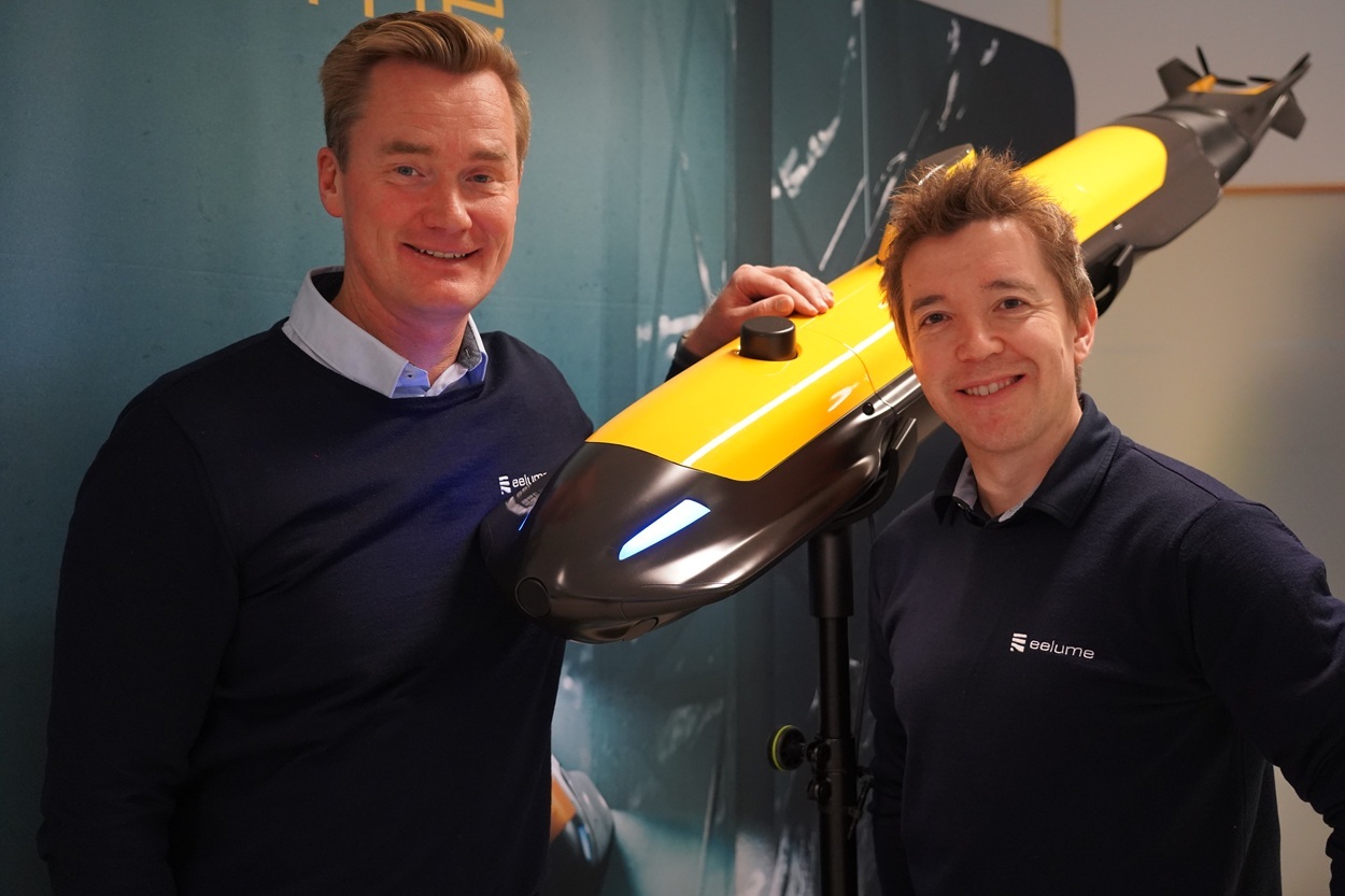 Eelume’s CEO Thomas Nygaard and CTO Pål Liljebäck. (Image credit: Lars Bugge Aarset/Ocean Autonomy Cluster)